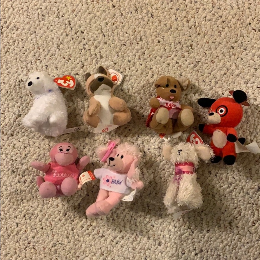 7 small Ty toys